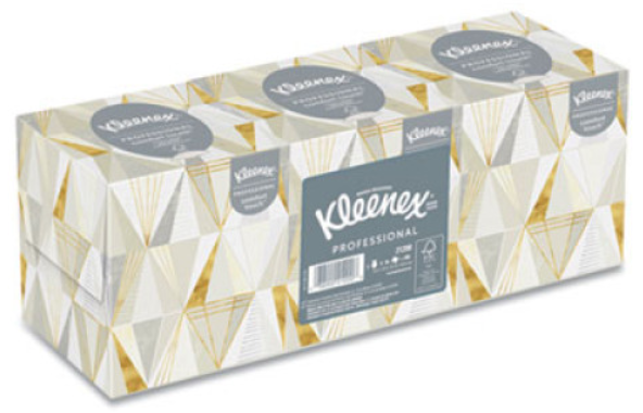 FACIAL TISSUES, 2 PLY, KLEENEX BOUTIQUE, CUBE UPRIGHT BOX, WHITE,  95 TISSUES/PK, 3 PK/CT  MAIN